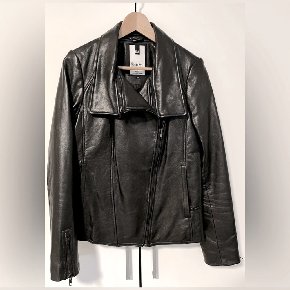 🕶️ Soia & Kyo EUC LEATHER jacket short black medium